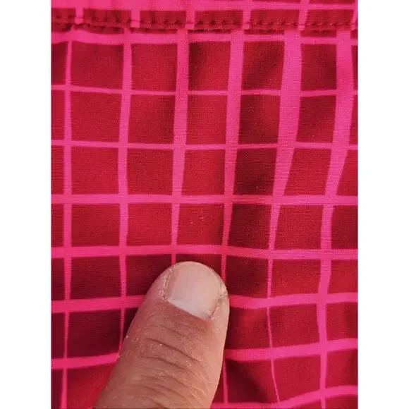 Nike Shorts Womens Extra Large Red Pink Grid Print Running Training Athletic - Picture 3 of 10